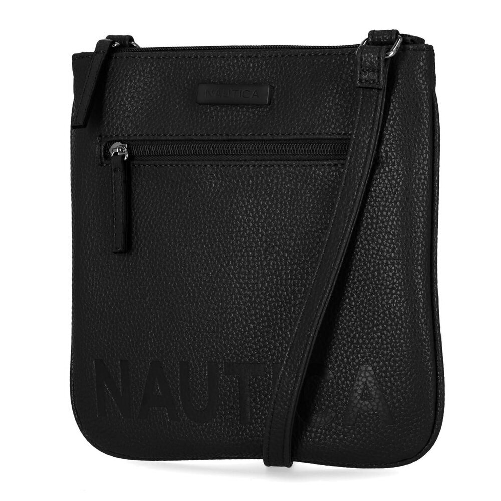 Lightweight Jacquard Crossbody Bag with Multiple Pockets, 8.5x9x1